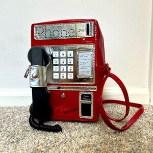 Betsey Johnson Red Telephone Bag